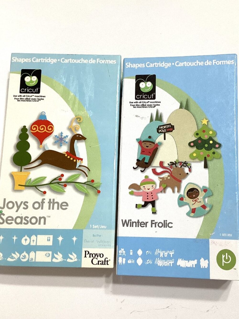 2 Cricut Cartridges Christmas Shapes Paper Crafts Crafting Card Making